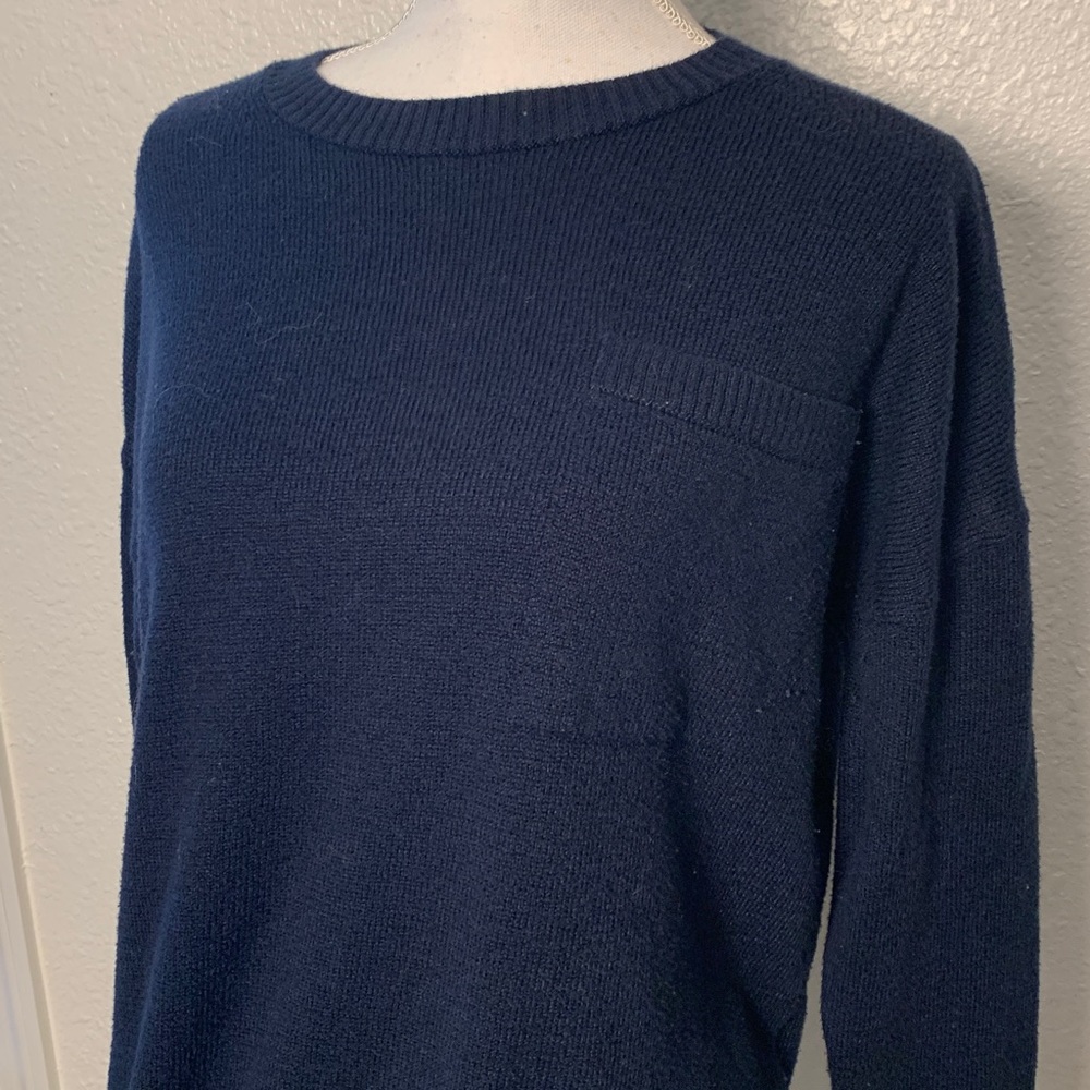 Banana Republic Dark Blue crewneck cotton Sweater women’s size medium - Picture 3 of 9